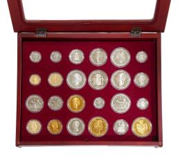 COLECCIÓN DE 24 MONEDAS ESPAÑOLAS EN PLATA DE LEY