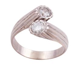 ANILLO "TÚ Y YO" EN ORO 18KT Y BRILLANTES