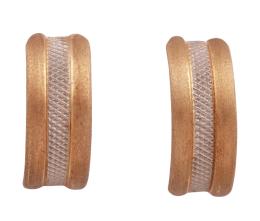 PENDIENTES EN ORO 18KT DE MEDIO ARO