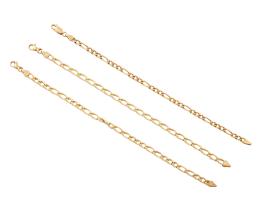 TRES PULSERAS EN ORO 18KT