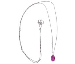 COLGANTE Y CADENA EN ORO 18KT CON RUBÍ