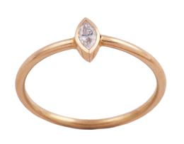 SOLITARIO EN ORO 18KT Y DIAMANTE