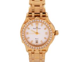 RELOJ MAURICE LACROIX EN ORO 18KT Y BRILLANTES. CUARZO