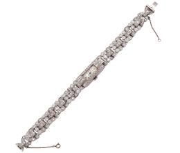 RELOJ ESKA EN PLATINO Y BRILLANTES. CUERDA MANUAL