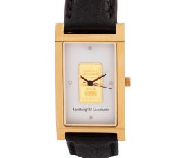 RELOJ LINDBERG & GOLDMANN EN ACERO DORADO CON PLACA DE ORO. CUARZO