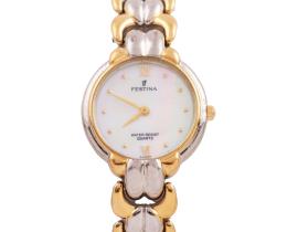 RELOJ FESTINA EN ACERO CON CHAPADO EN ORO. CUARZO