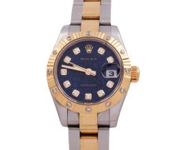 RELOJ ROLEX DATEJUST EN ACERO Y DIAMANTES. AUTOMÁTICO