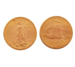 MONEDA EN ORO 22KT DE 20 DÓLARES, 1926