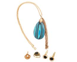 LOTE DE 4 PIEZAS CHAPADAS EN ORO