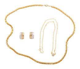 LOTE DE 3 PIEZAS CHAPADAS EN ORO