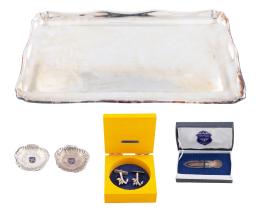 LOTE DE 4 OBJETOS EN PLATA 750 M/M