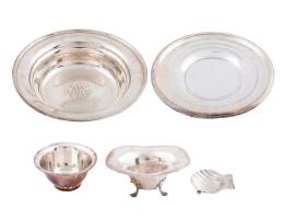 CINCO PIEZAS DE SERVIR EN PLATA 925 M/M