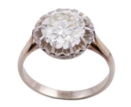 SOLITARIO EN ORO 18KT Y BRILLANTE