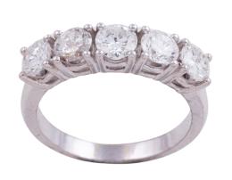 QUINTILLO EN ORO 18KT Y BRILLANTES