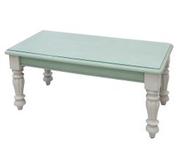 MESA BAJA DE CENTRO EN MADERA Y CRISTAL