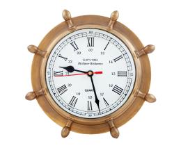 RELOJ NÁUTICO DE PARED O SOBREMESA EN BRONCE. CUARZO