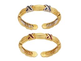 PAREJA DE PULSERAS EN ORO DE 18KT