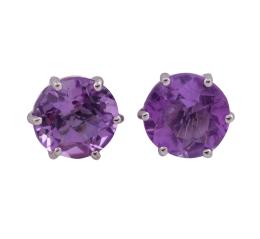 PENDIENTES EN ORO 18KT CON AMATISTAS