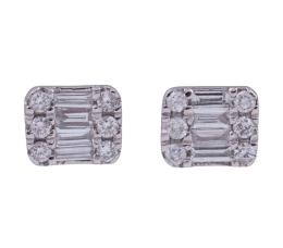 PENDIENTES EN PLATINO CON DIAMANTES