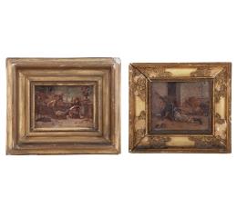 PAREJA DE CUADROS DE PINTURA HISTÓRCA