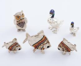EXQUISITAS MINIATURAS DE ANIMALES EN PLATA DE LEY Y ESMALTES