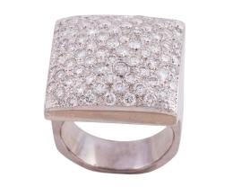 SORTIJA EN ORO MACIZO DE 18 KT Y DIAMANTES