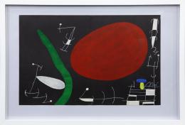 LITOGRAFIA FIRMADA "L'OISEAU SOLAIRE, L'OISEAU LUNAIRE ETINCELLES"