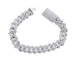 PULSERA EN PLATA MACIZA DE LEY Y CIRCONITAS