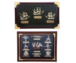 PAREJA DE CUADROS DECORATIVOS MOTIVOS NÁUTICOS