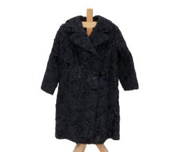 ABRIGO DE PIEL DE ASTRACÁN NEGRO