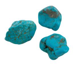 TURQUESA, TRES UNIDADES EN BRUTO CON PESO TOTAL DE 54.56 CT
