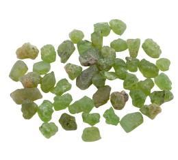 PERIDOTOS EN BRUTO CON PESO TOTAL DE 62.15 CT