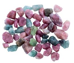 TURMALINAS EN BRUTO CON PESO TOTAL DE 84.85 CT