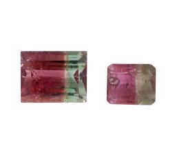 TURMALINAS BICOLOR, SANDIA, TALLADAS, CON PESO TOTAL DE 5.90CT