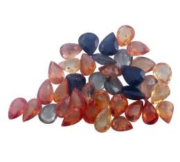 ZAFIROS MULTICOLOR EN TALLAS PERILLA , CON PESO TOTAL DE 10 CT