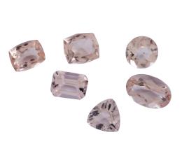 MORGANITAS DE DIFERENTES TALLAS Y TAMAÑOS CON PESO TOTAL DE 5.70 CT