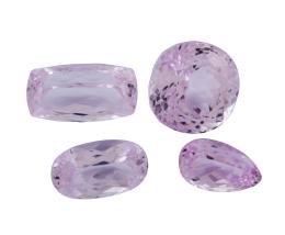 KUNCITAS, CUATRO PIEZAS DE DIFERENTES TALLAS Y TAMAÑOS, CON PESO TOTAL DE 44.60 CT