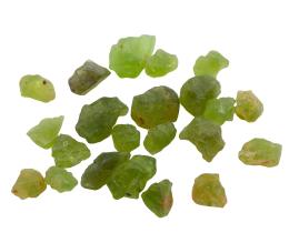 PERIDOTOS EN BRUTO CON PESO TOTAL DE 70.40 CT