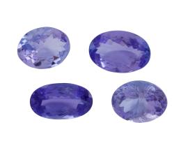 TANZANITAS EN TALLAS OVALES DE DIFERENTE TAMAÑO CON PESO TOTAL DE 5.45 CT