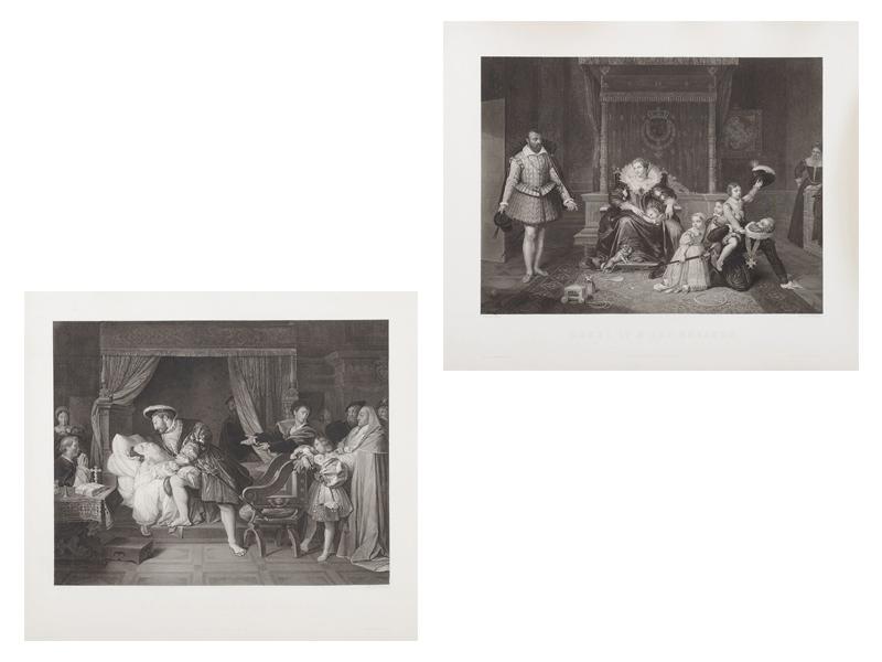 Enrique IV y sus hijos y La muerte de Leonardo Da Vinci
