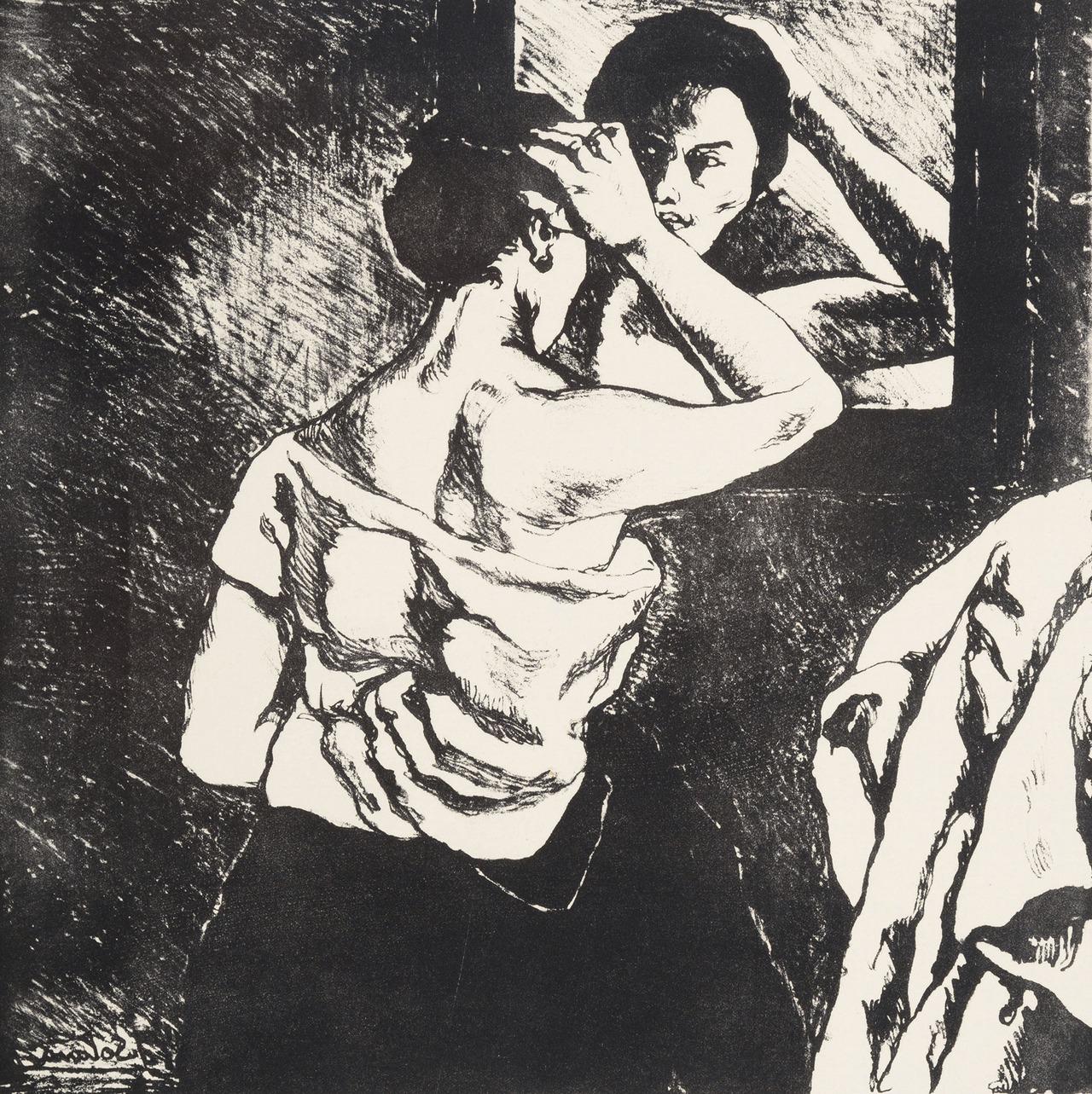 Mujer frente al espejo y  La peinadora