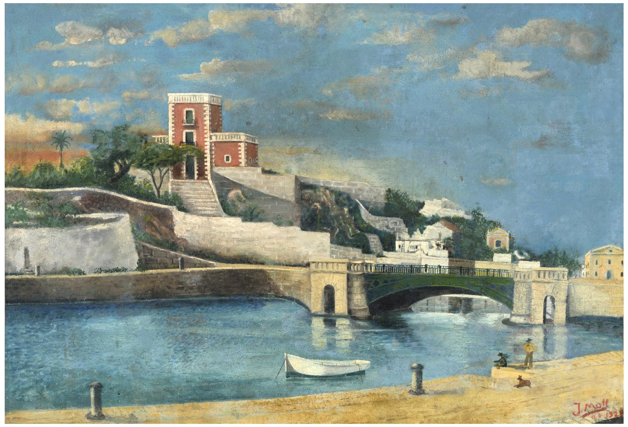 PAISAJE LACUSTRE CON PERSONAJES, 1928