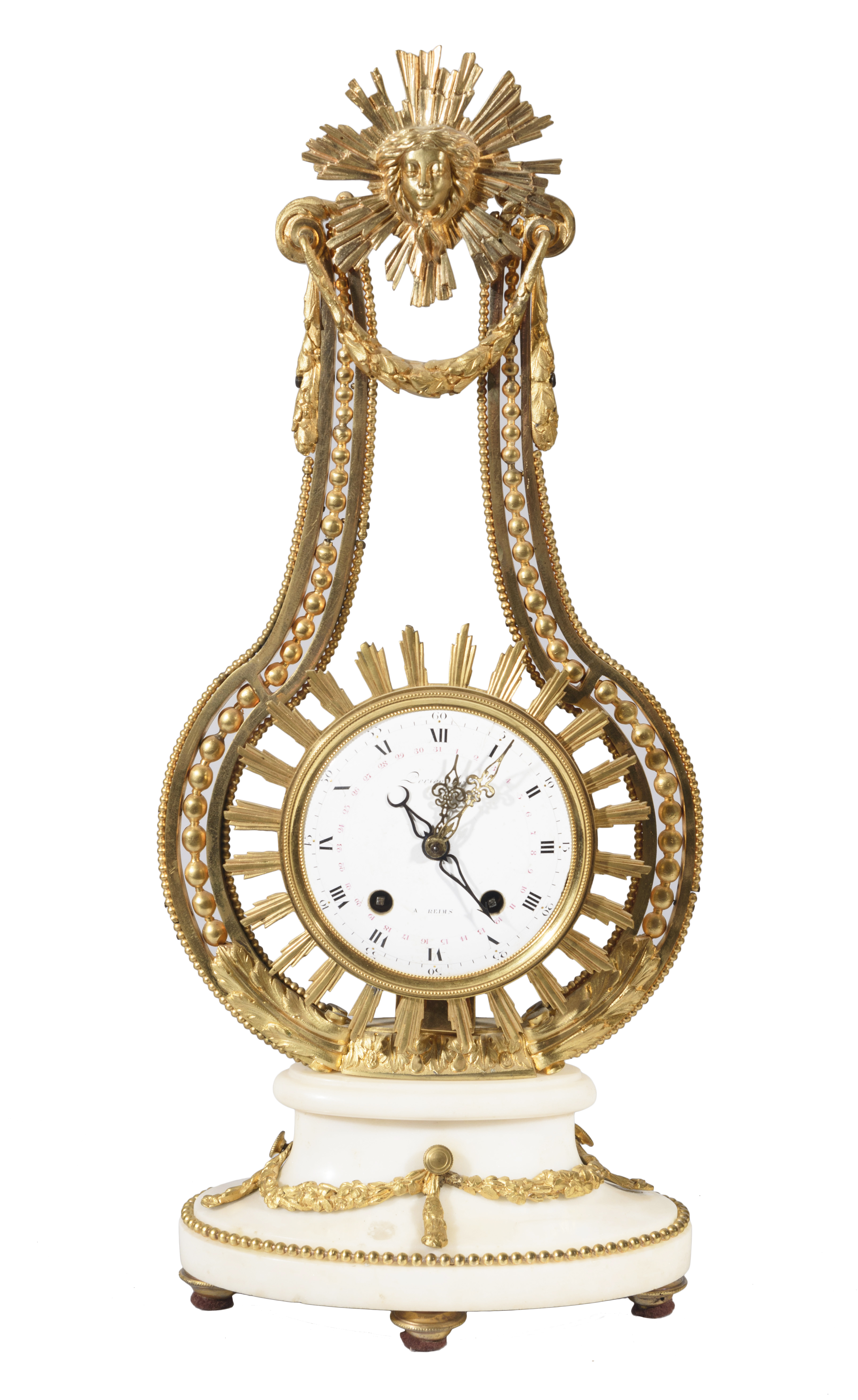 RELOJ DE LIRA FRANCÉS, S. XIX