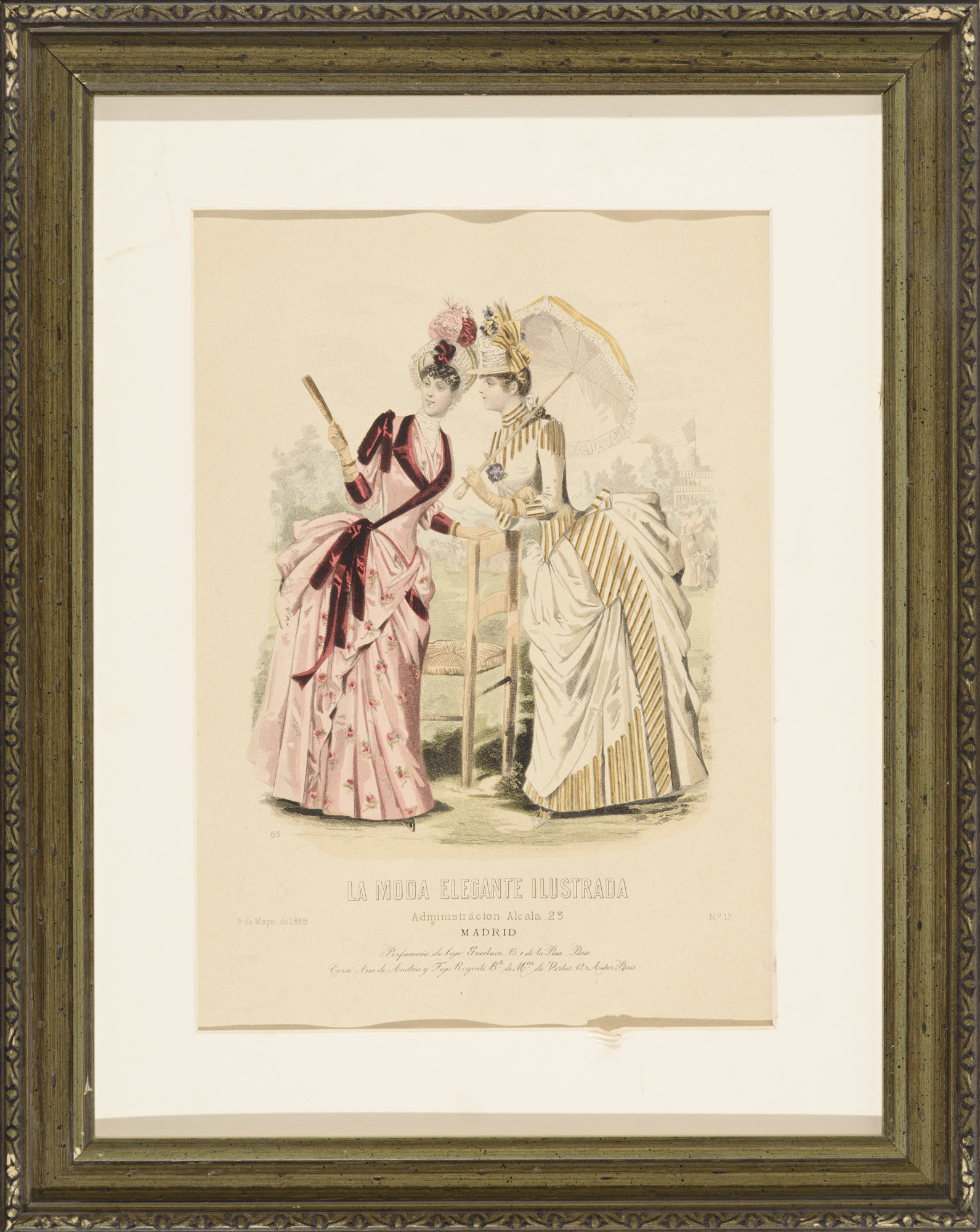 CUATRO IMPRESIONES A COLOR DE "LA MODA ELEGANTE ILUSTRADA"