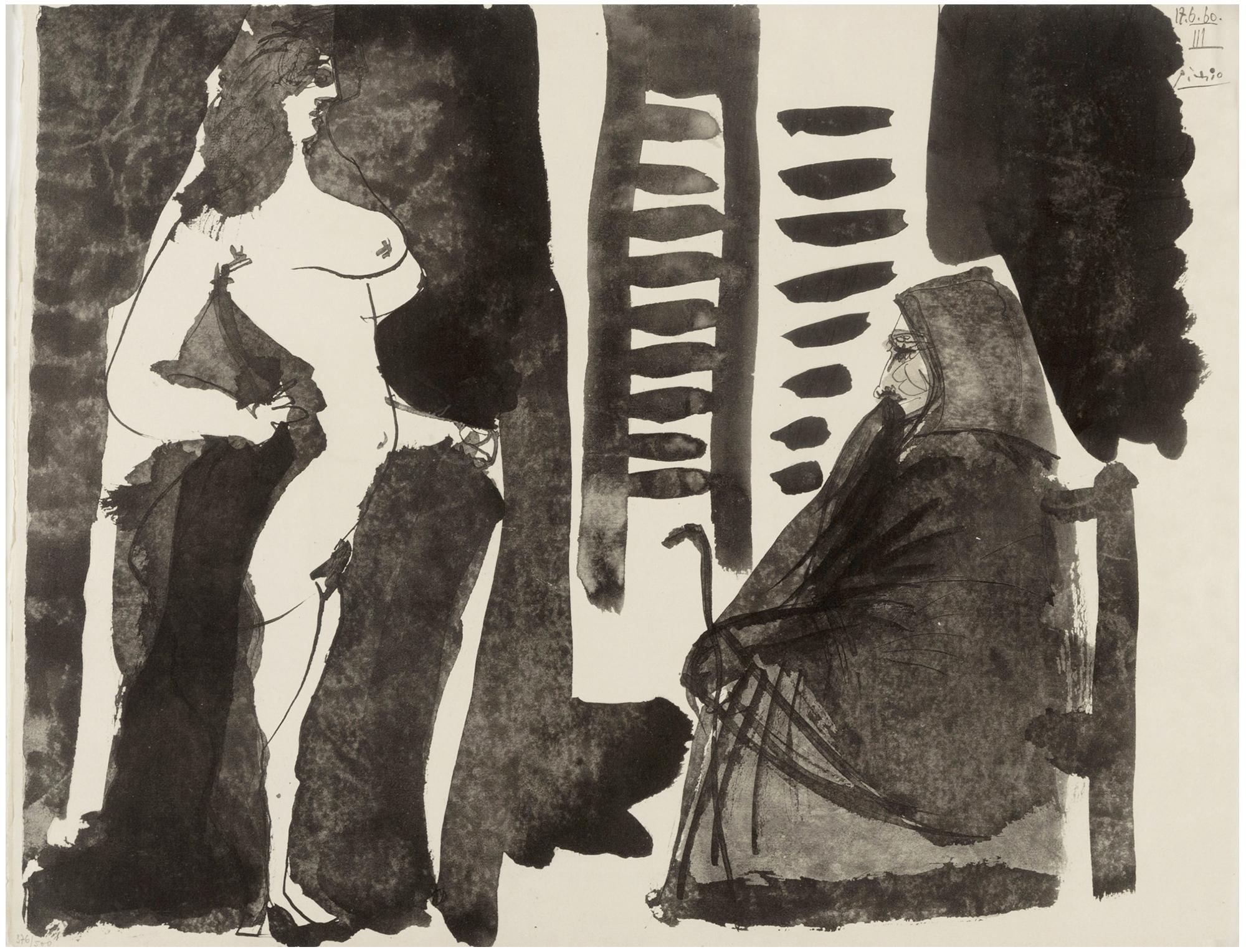 Fille nu et vielle femme