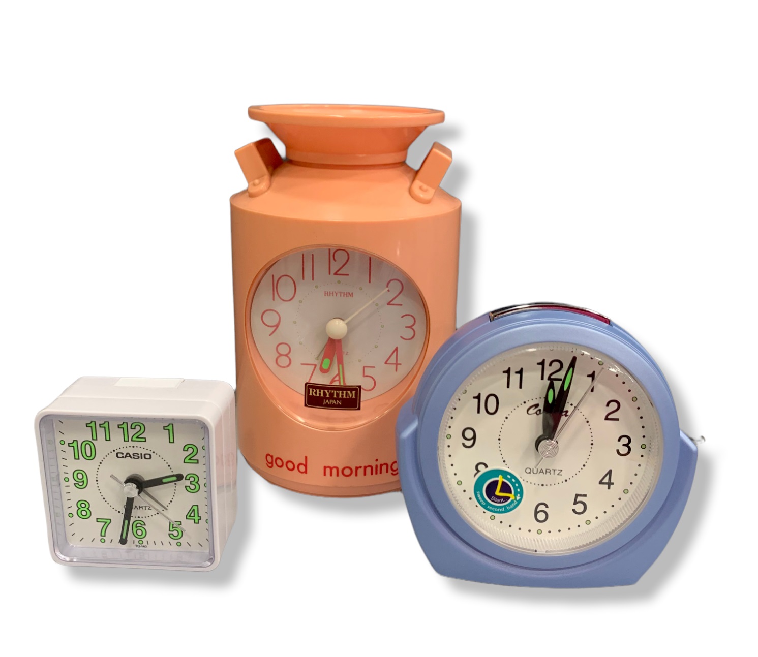 CONJUNTO DE 3 RELOJES DESPERTADORES, AÑOS 80-90