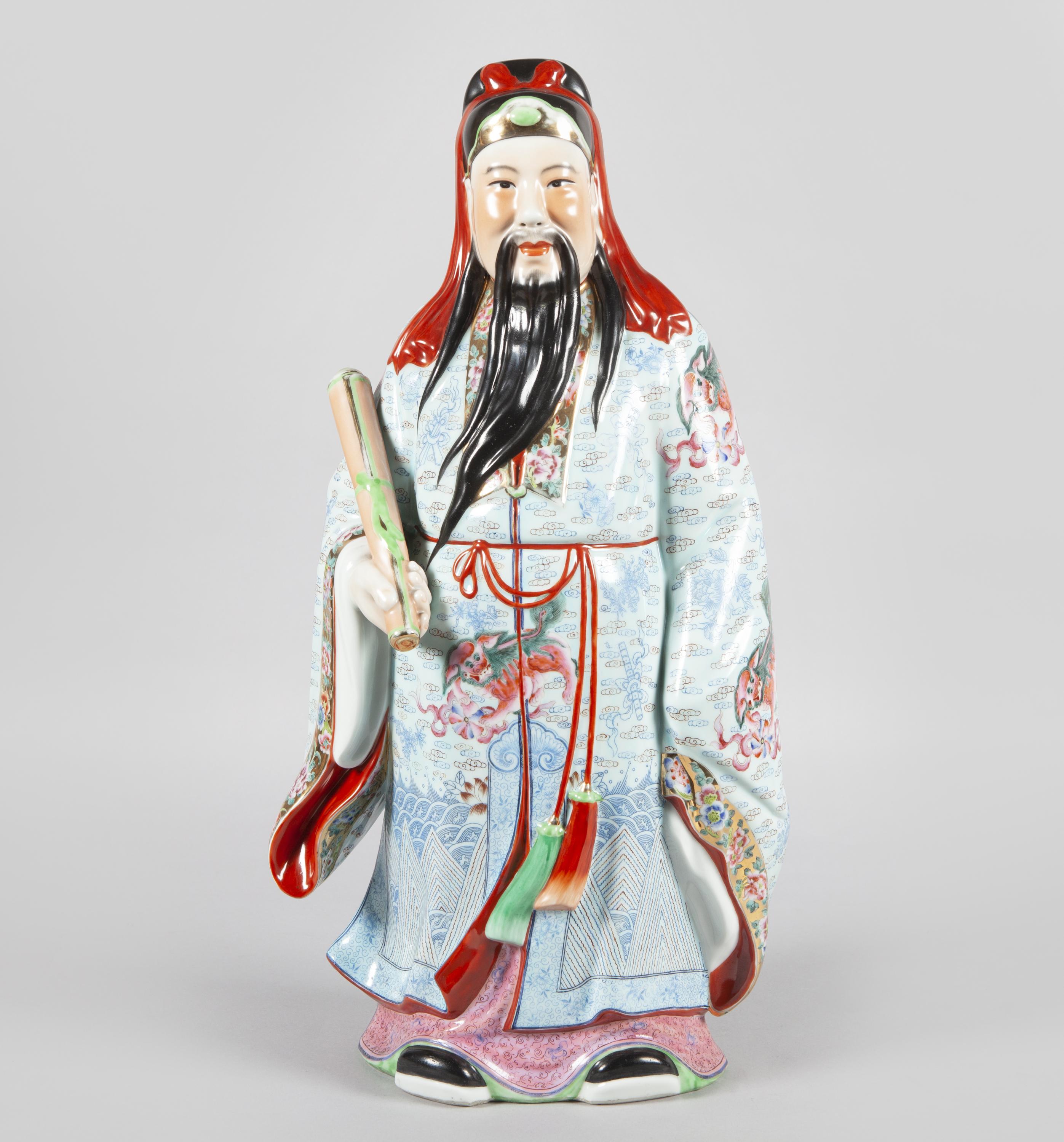 FIGURA DE FU SHING, DIOS DE LA FELICIDAD Y DE LA PROSPERIDA