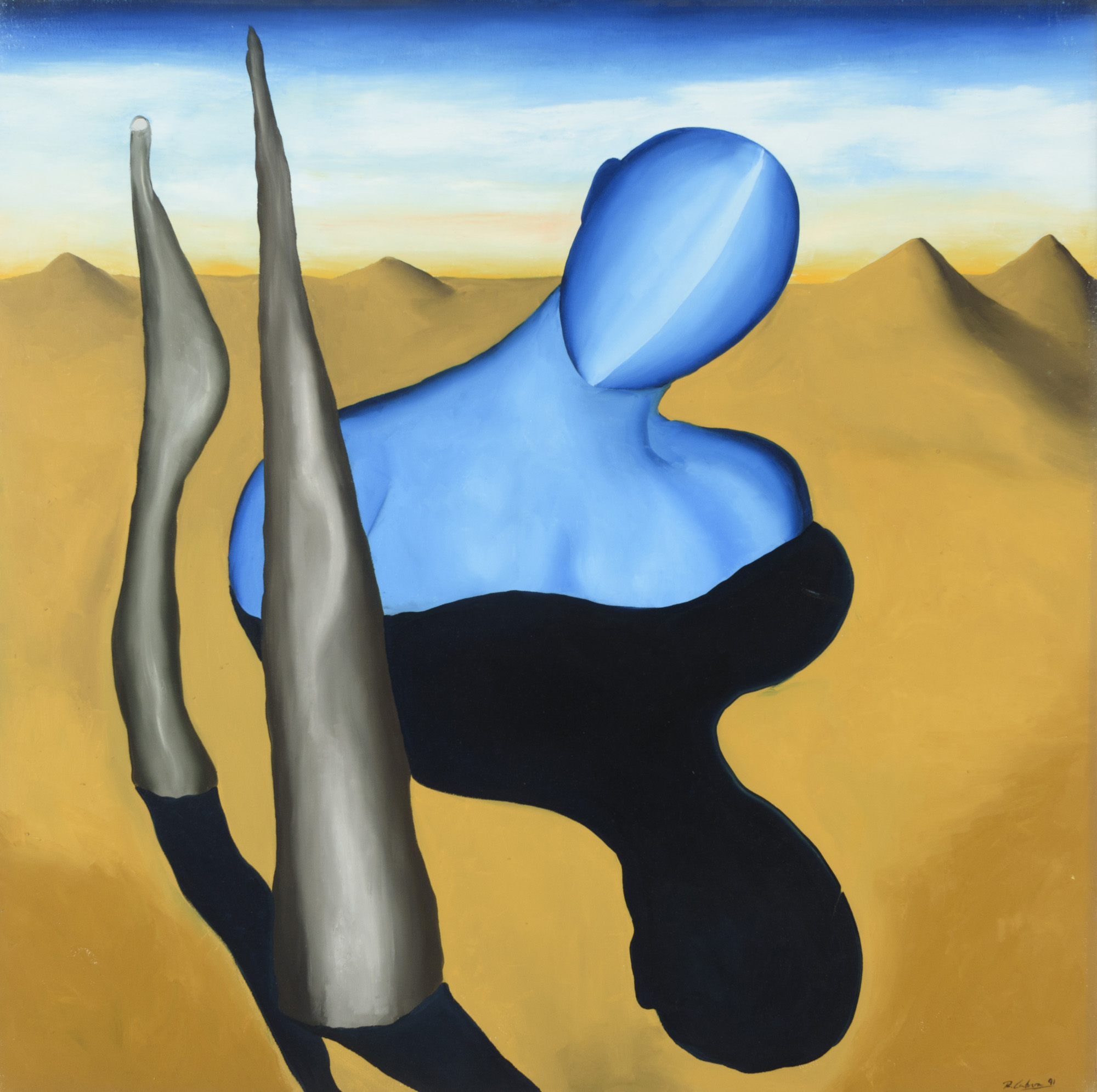 HOMBRE AZUL, 1991.