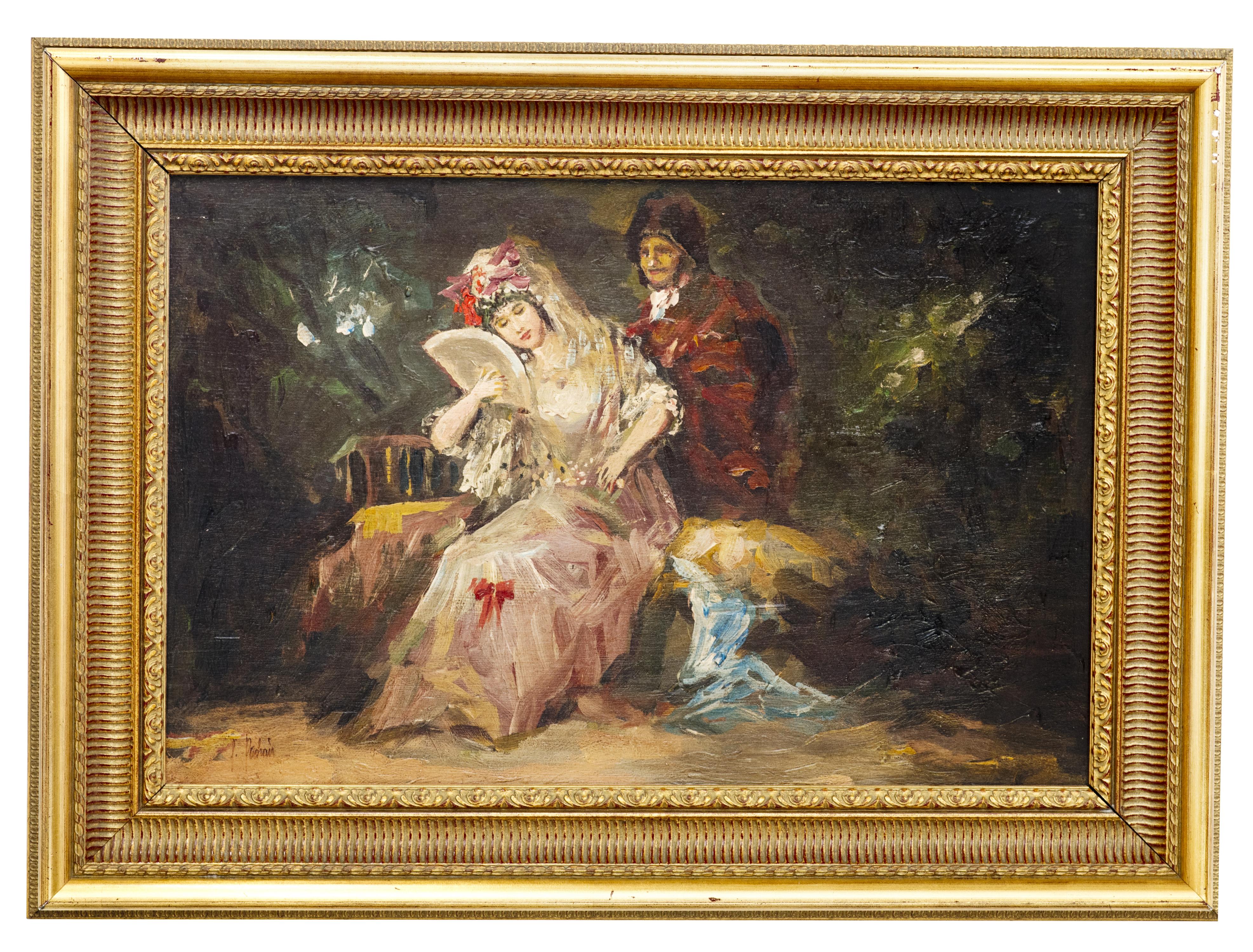 ESCENA GALANTE, ESCUELA GOYESCA, S.XIX