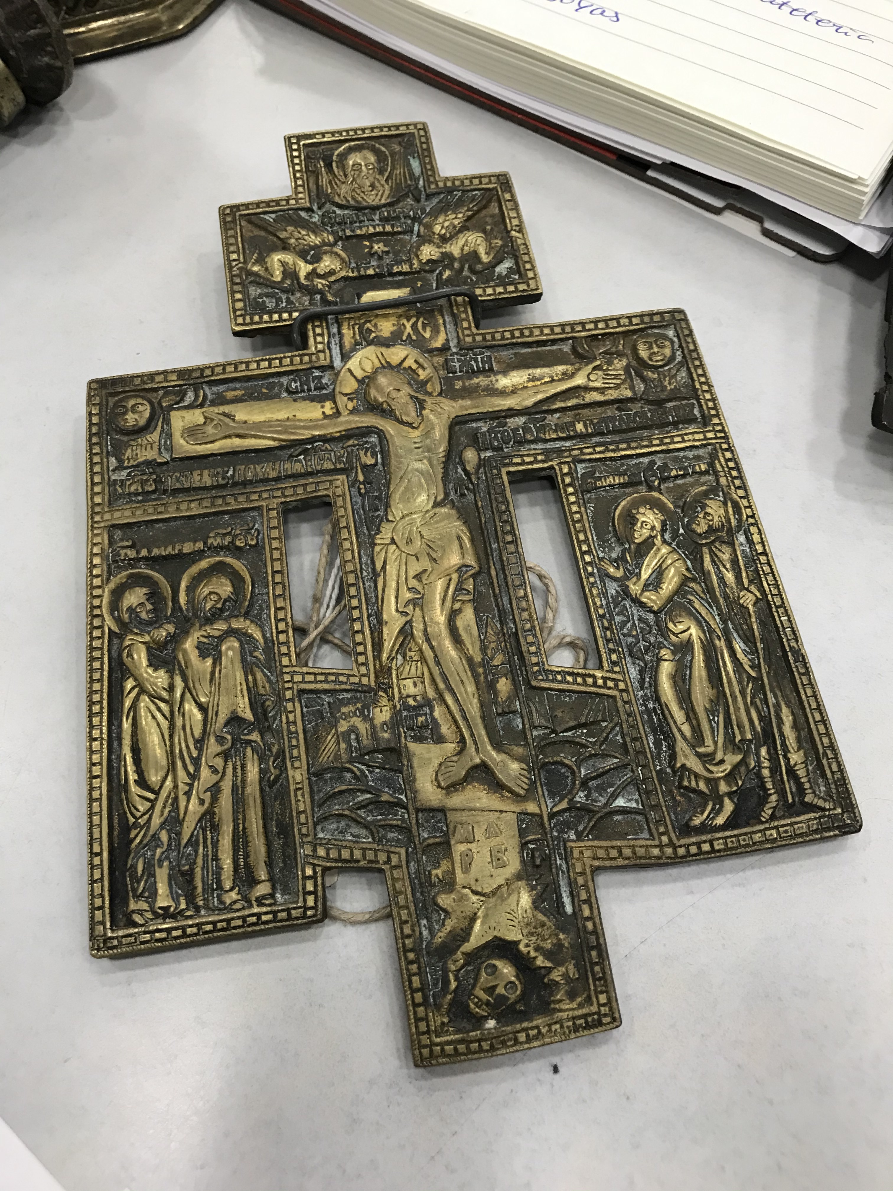 CRUZ BIZANTINA DE BRONCE, S.XIX